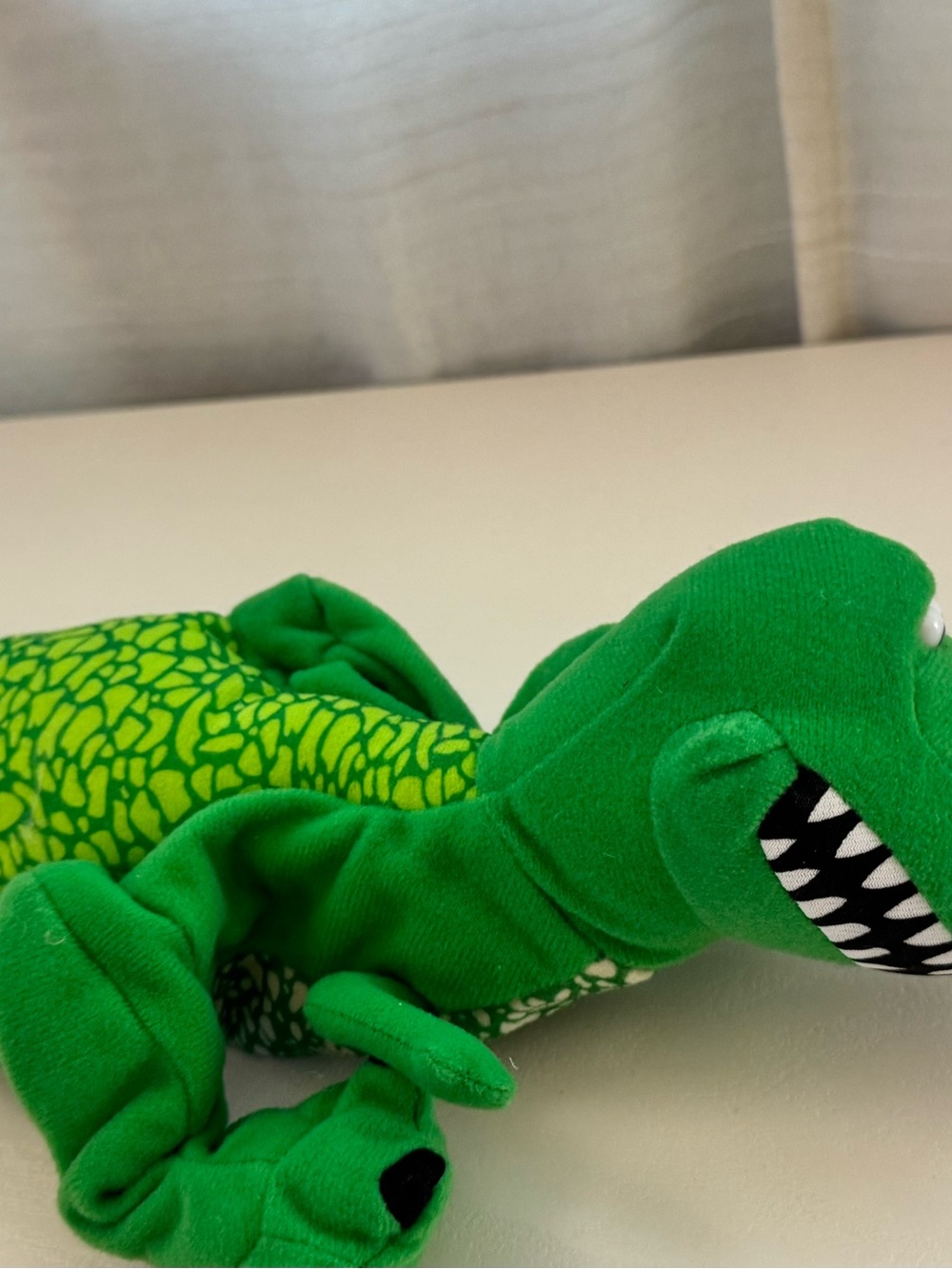 Vintage Rex Toy Story Green Plush Reptile Toy - Soft Pet Enrichment